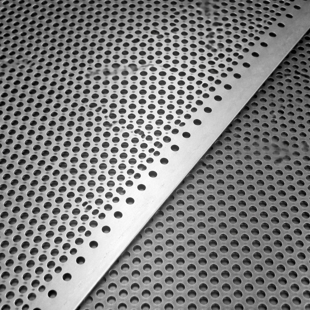 Perforated metal sheet roll - industrial use